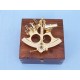 8" Brass Captain's Sextant With Rosewood Box